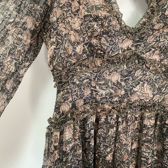 Honey Open Back Green and Black Print Dress - Picture 6 of 13